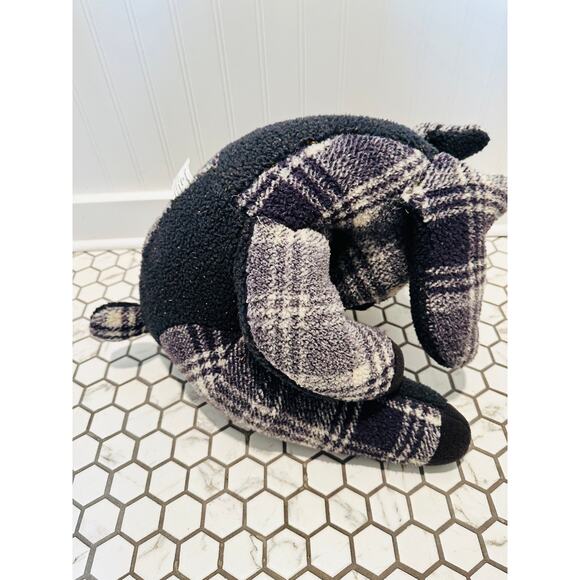 Vintage Plush Maine Patchwork Co Moose Blue/Purple Sits a 15" Tall - Picture 4 of 7